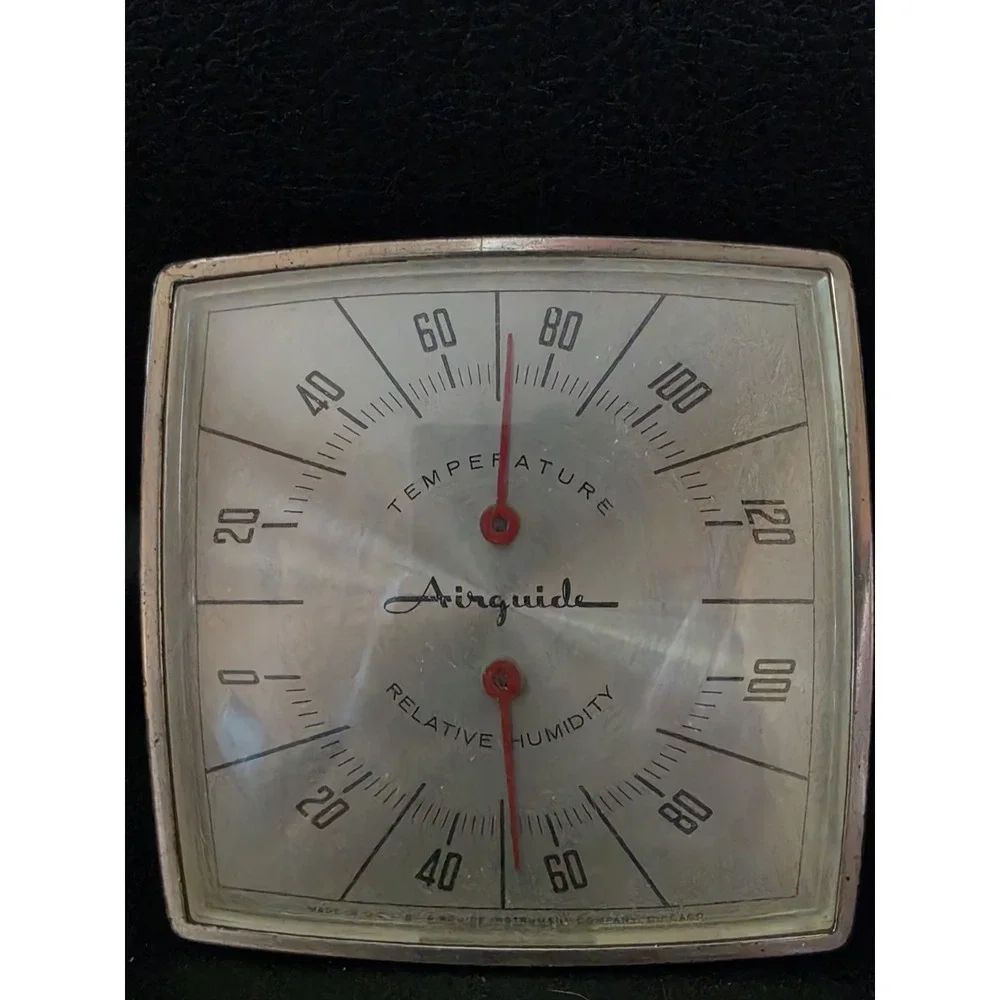 Vintage Airguide Temperature and Relative Humidity Weather Station Desk Counter